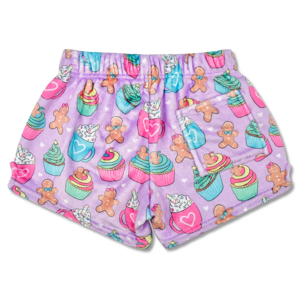 Gingerbread Cafe Plush Shorts - Small