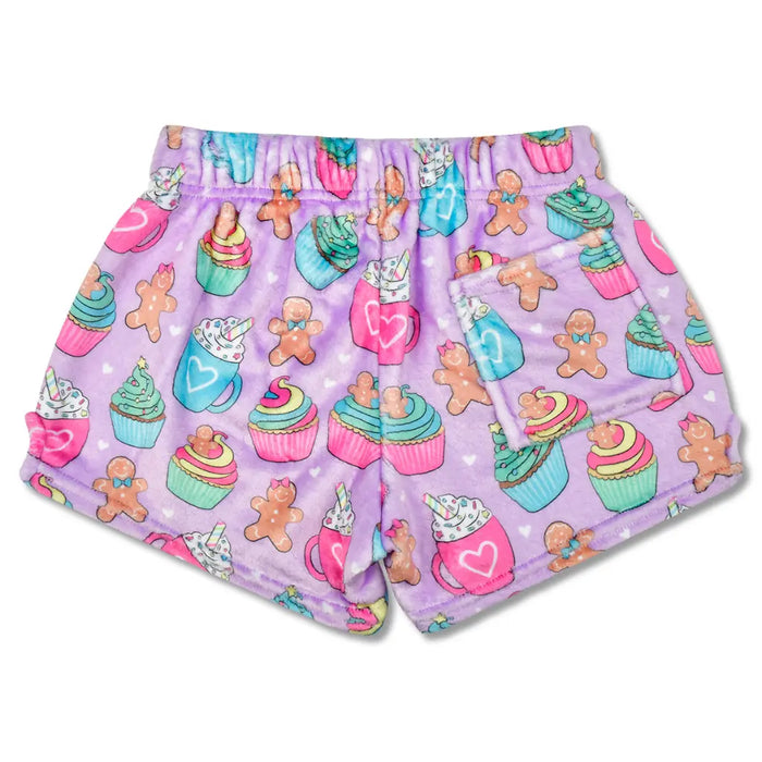 Gingerbread Cafe Plush Shorts - Large
