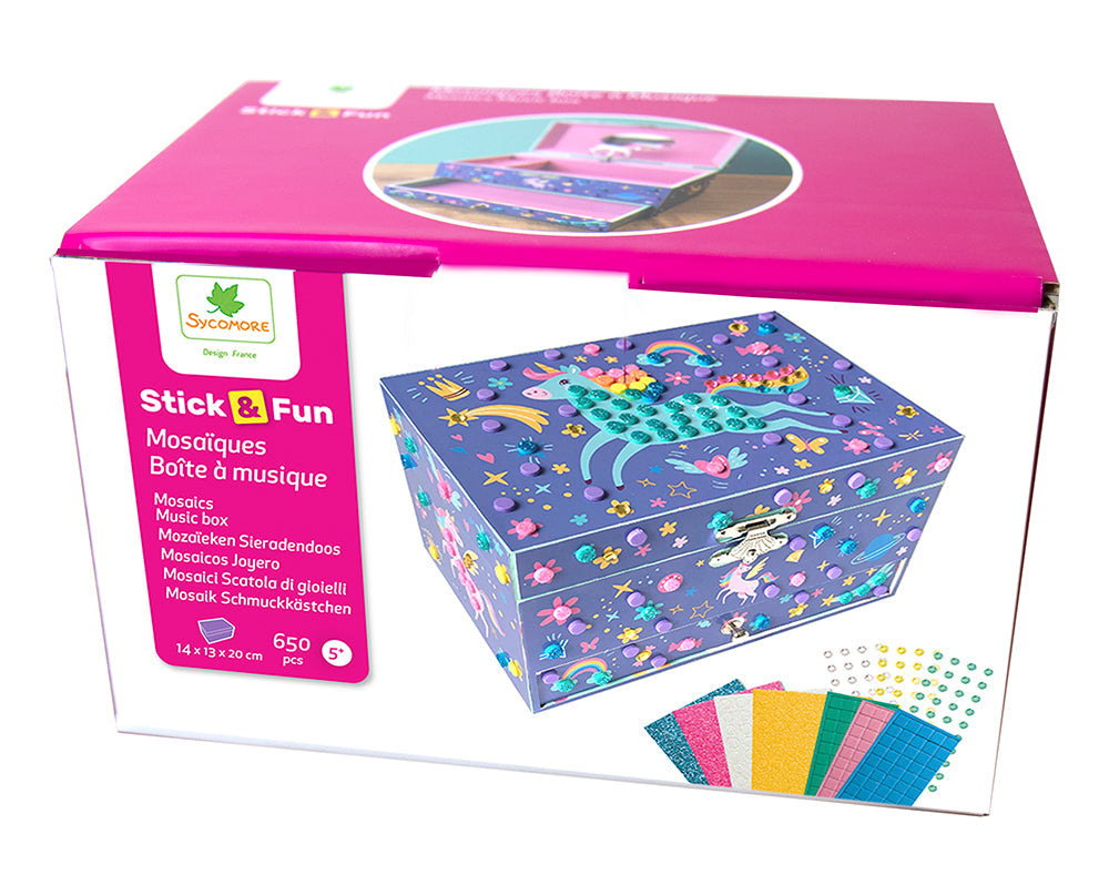 3D Mosaic Music Box Unicorn