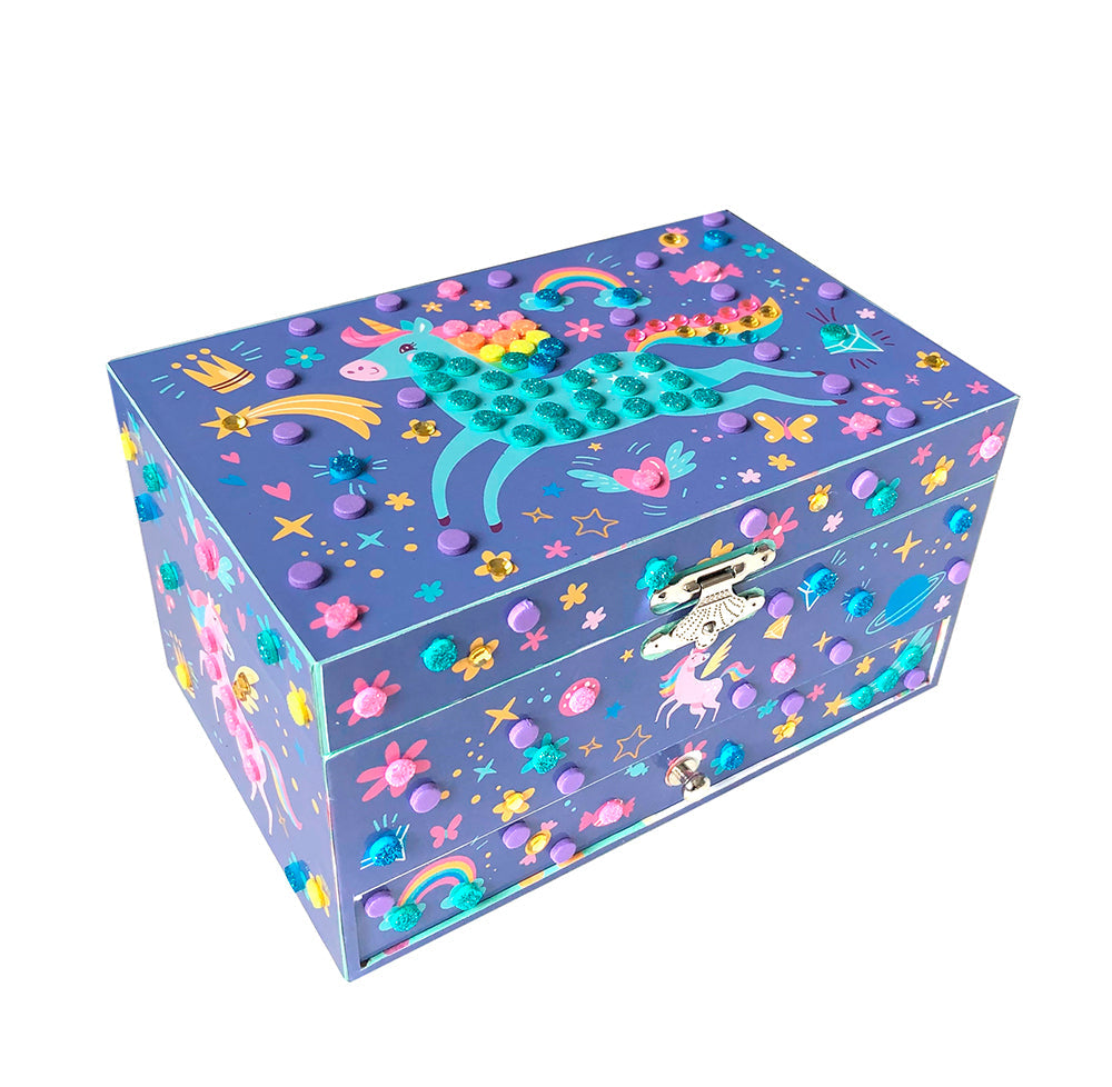 3D Mosaic Music Box Unicorn