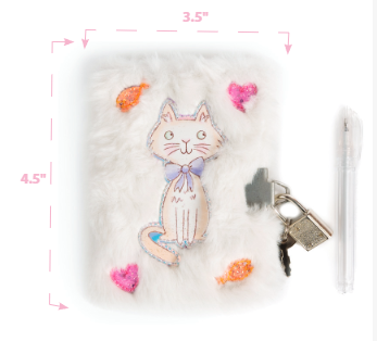 Cuddle Cat Mini Furry Journal with Pen