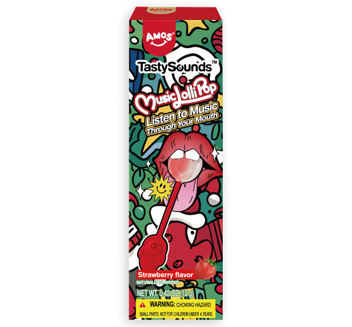 Amos TastySounds JinglePop Sugar Free Audio Lollipop 0.42 oz