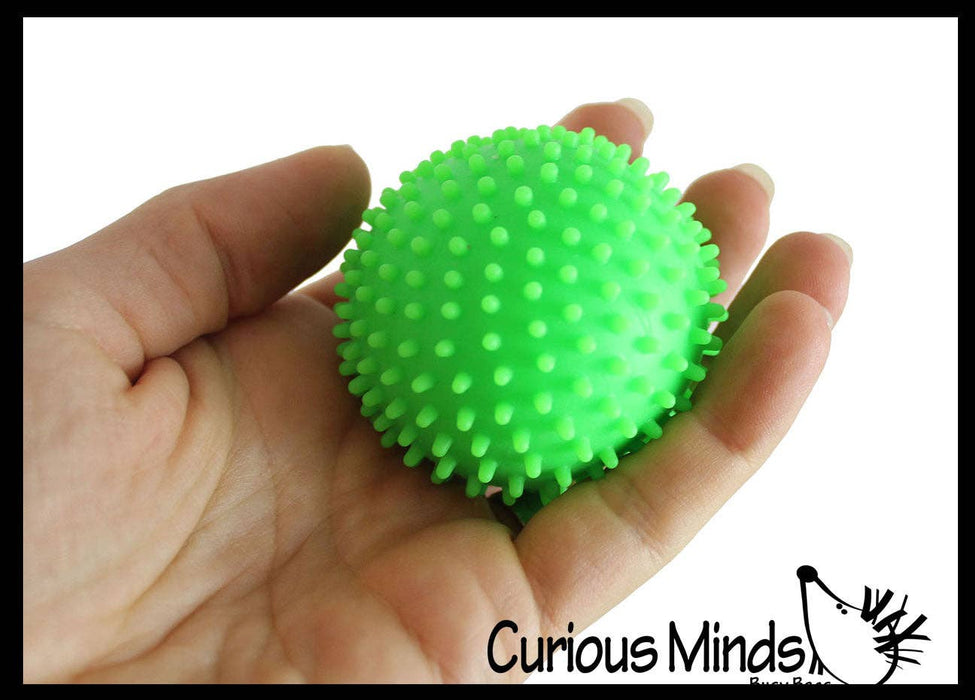 Single Spiky Bumpy Soft Doh Filled 1.7" Stress Ball - Squishy