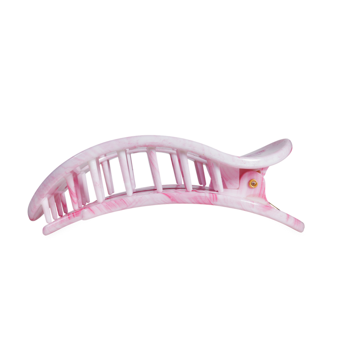 TELETIES Pinch Me! Large Flat Round Hair Clip Pink