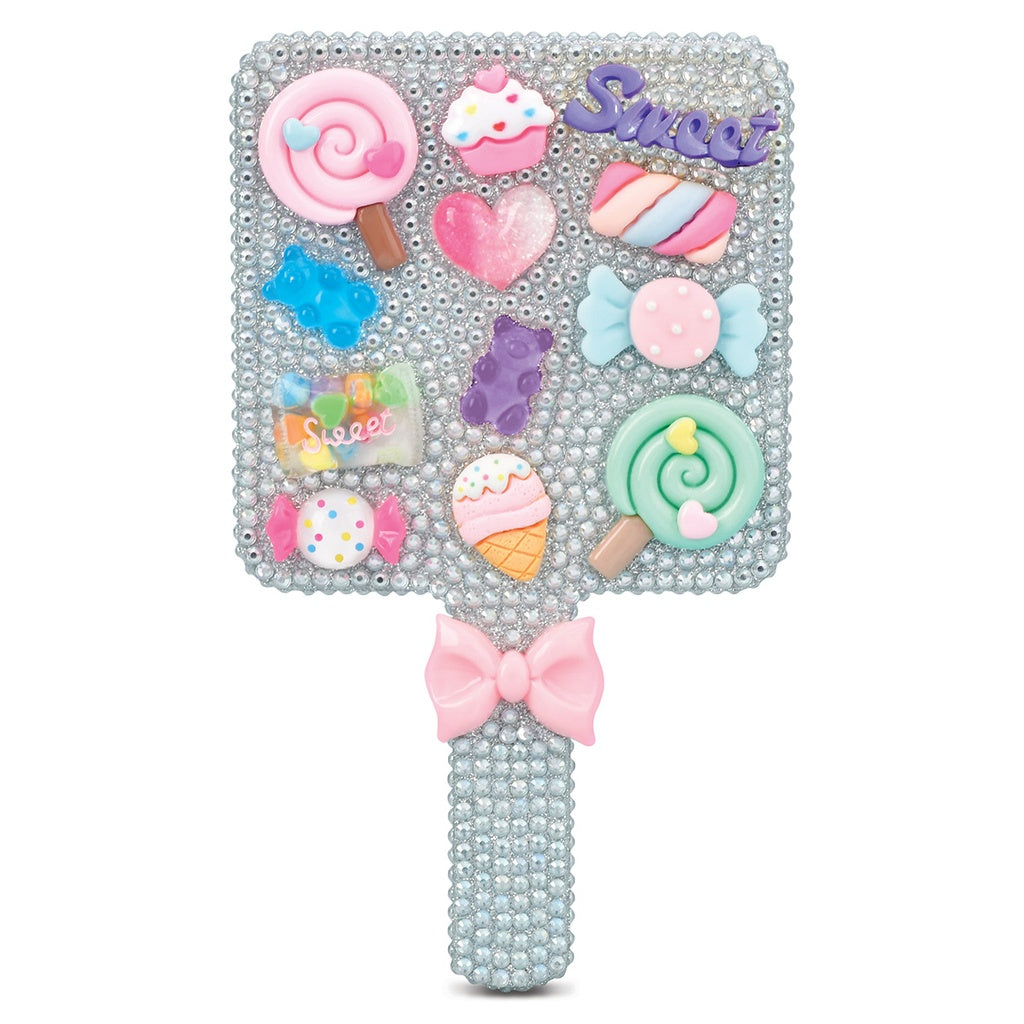 Charming Rhinestone Paddle Mirror
