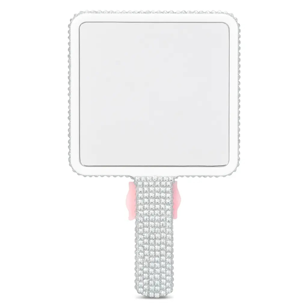 Charming Rhinestone Paddle Mirror
