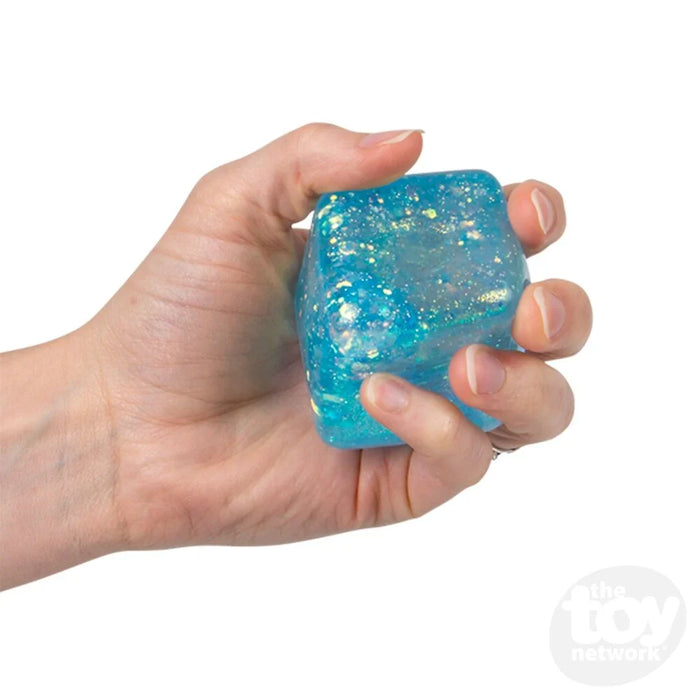 Toy Network 2-Inch Squeezy Sugar Cube Glitter Sensory Fidget