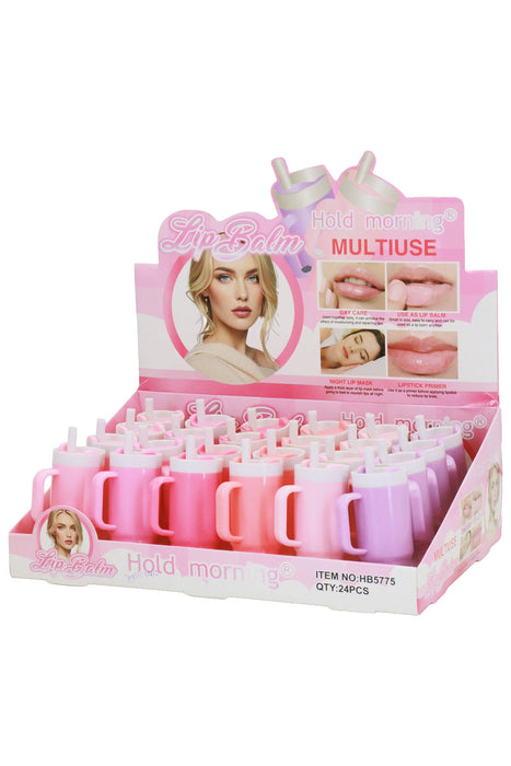 Mini Pastel Tumbler Cup Tinted Lip Balm - 24 Pcs