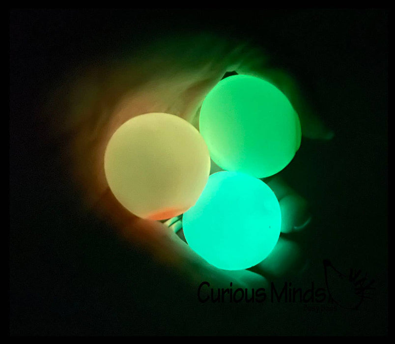 Single Small Glow in the Dark Doh Filled 1.5" Stress Ball - Ceili