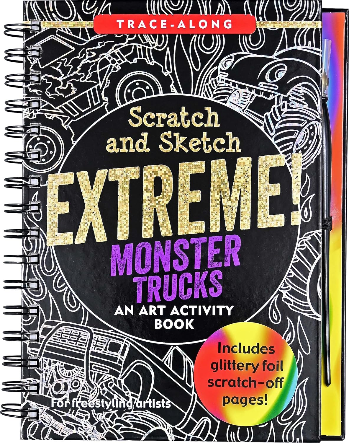 Extreme Monster Trucks Scratch and Sketch Book