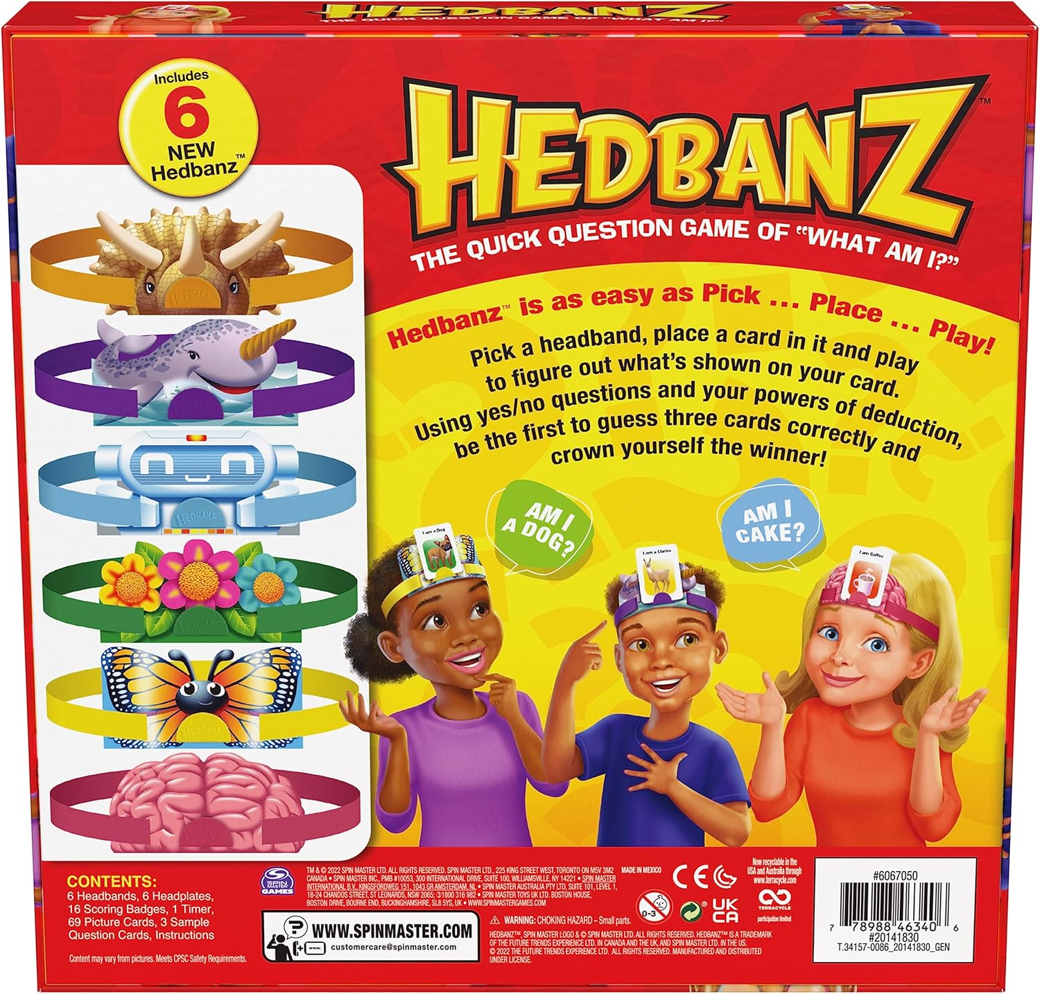 Hedbanz 2023 Edition: Ultimate Family Picture Guessing Board Game, New Cards