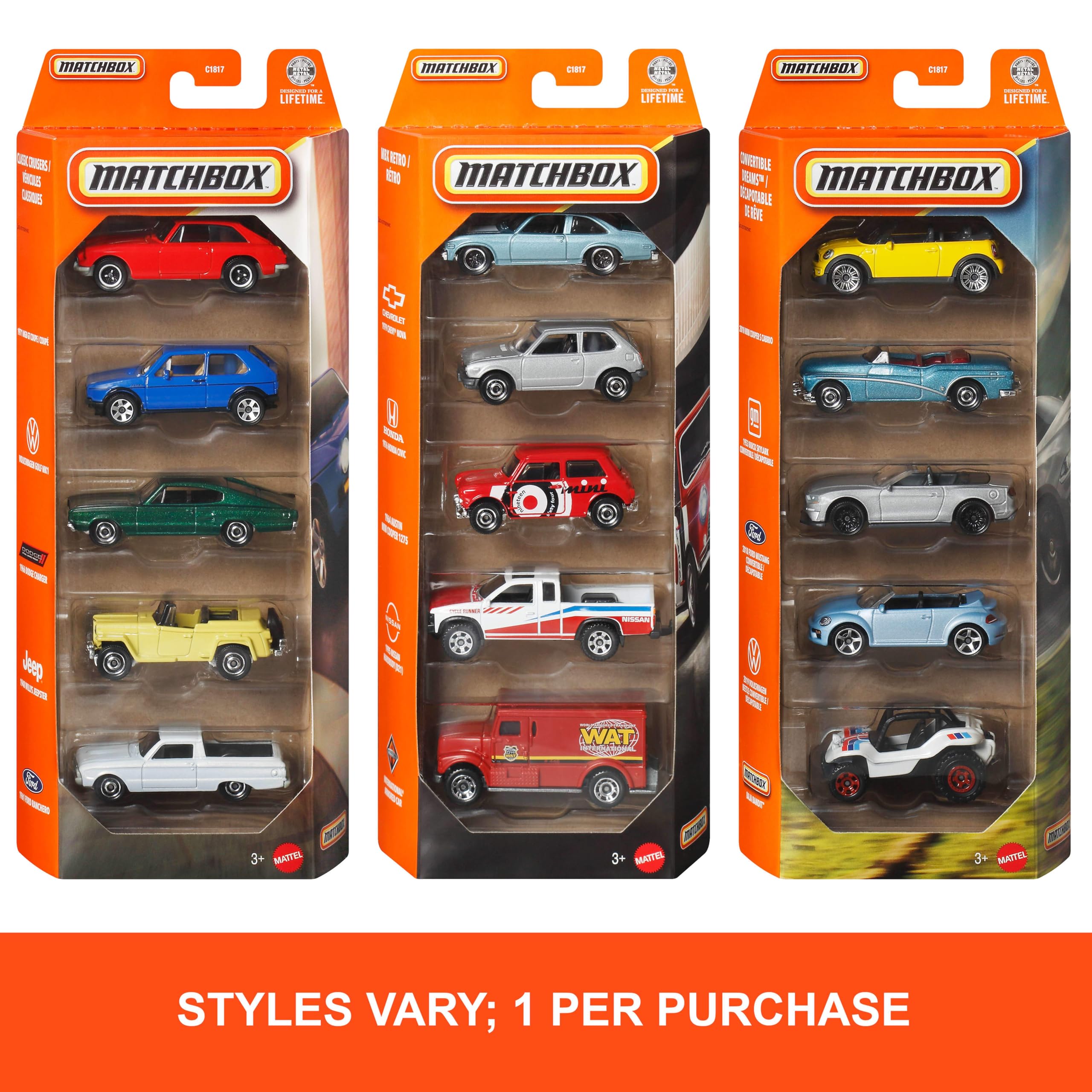 Matchbox 5 Car Pack