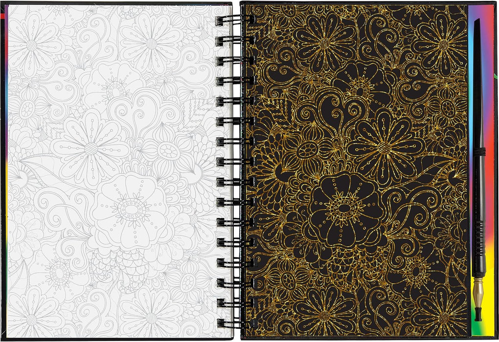 Peter Pauper Press Scratch & Sketch Extreme Flowers Activity Book