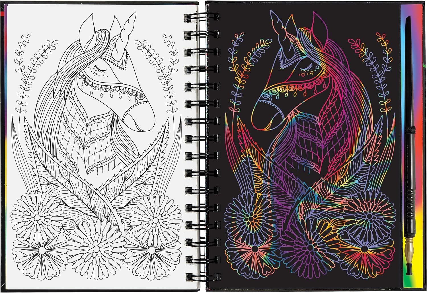 Peter Pauper Press Extreme! Scratch & Sketch Unicorns Activity Book