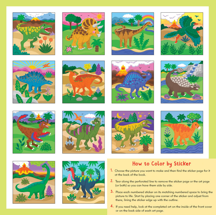 My First Color By Sticker Book Dinosaurs