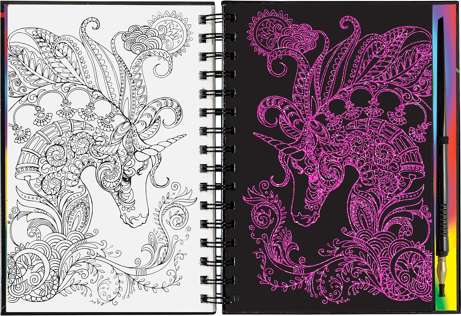 Peter Pauper Press Extreme! Scratch & Sketch Unicorns Activity Book