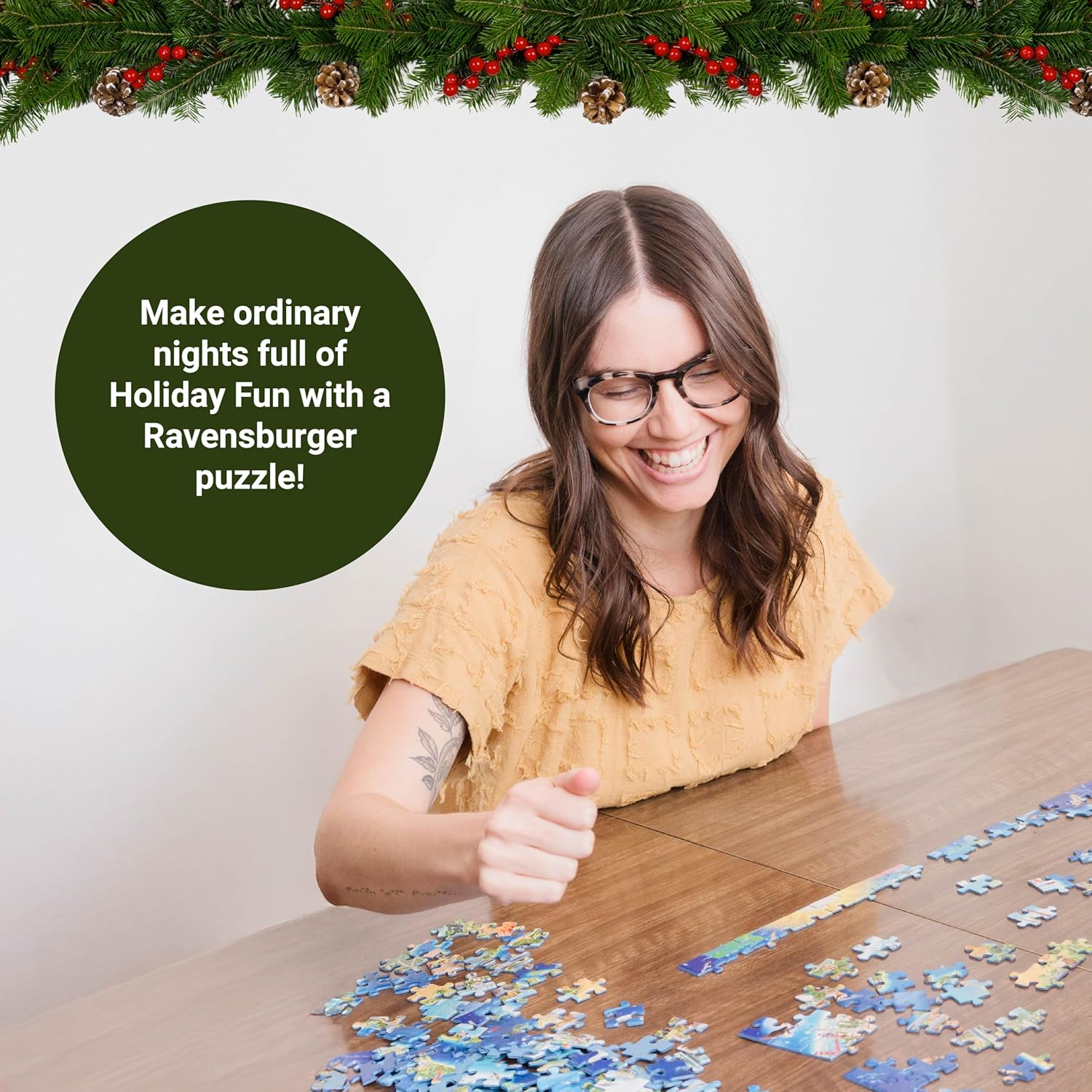 Premium Ravensburger Christmas Songbirds 500 Large Piece Jigsaw Puzzle Ages 12+