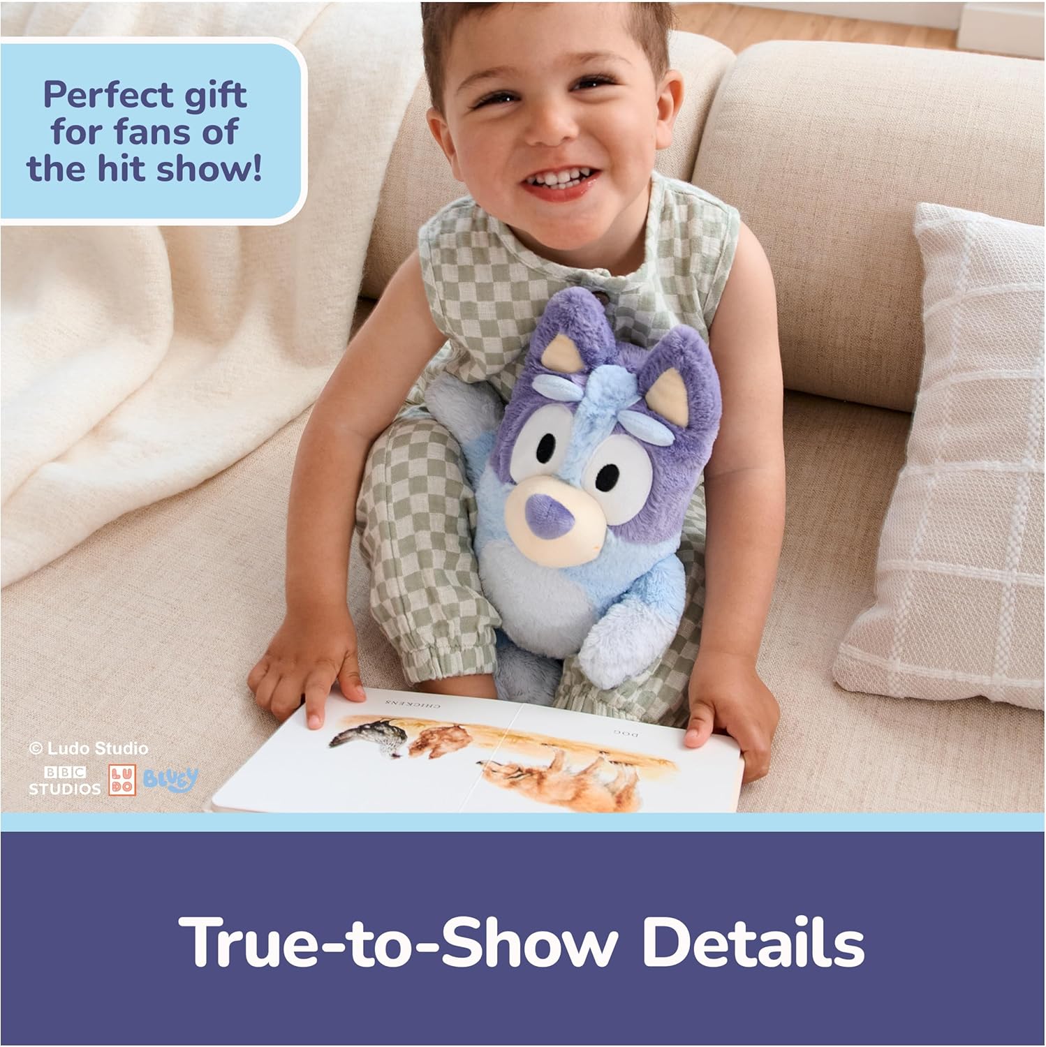 GUND Bluey Sustainably Soft Plush Toy - Eco-Friendly Recycled Materials, 13-inch