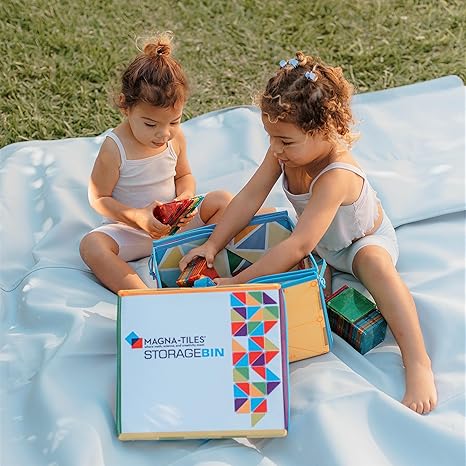 Magna Tiles Storage Bin & Interactive Play Mat