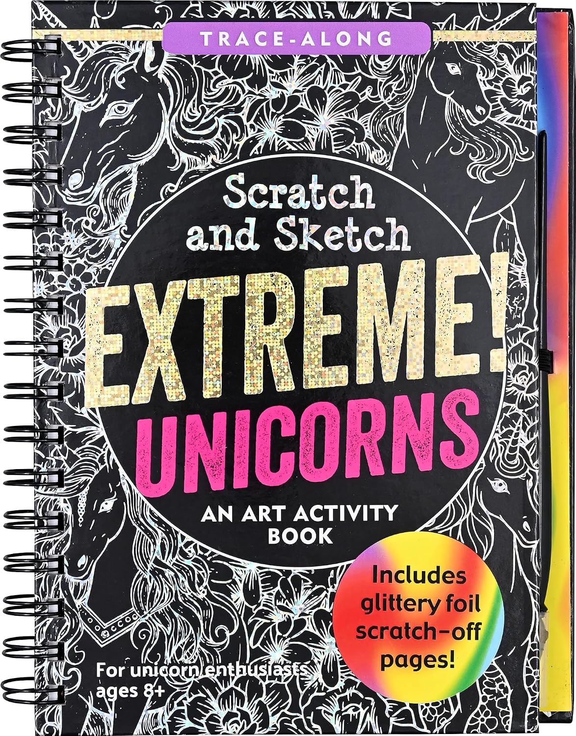 Peter Pauper Press Extreme! Scratch & Sketch Unicorns Activity Book