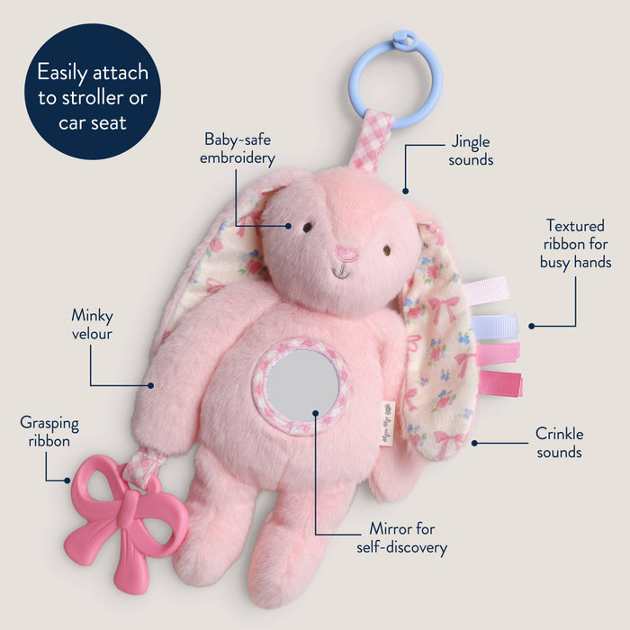 Pink Bunny Bitzy Traveler Infant Toddler