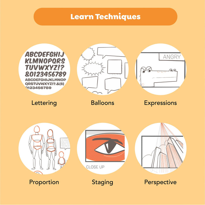 Tiger Tribe Comic Book Creation Kit: Practice, Plan, Create