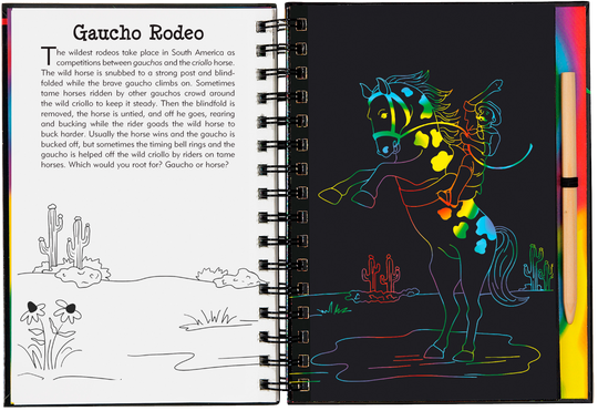 Horses Scratch and Sketch Trace Along Book