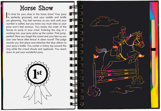 Horses Scratch and Sketch Trace Along Book