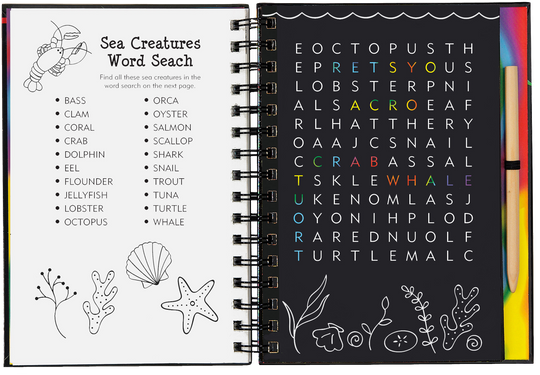 Games and Puzzles Ocean World Scratch and Sketch Book