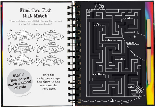 Games and Puzzles Ocean World Scratch and Sketch Book