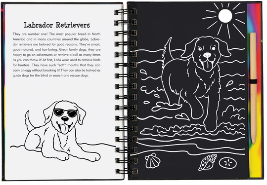 Puppies Scratch and Sketch Book