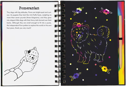 Puppies Scratch and Sketch Book