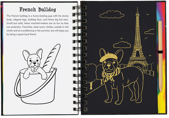 Puppies Scratch and Sketch Book