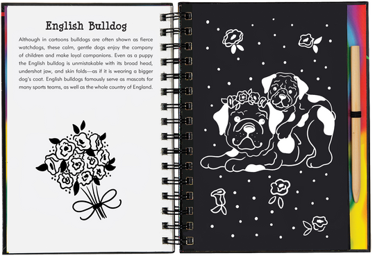 Puppies Scratch and Sketch Book
