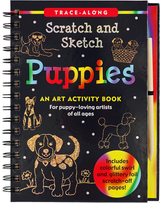 Puppies Scratch and Sketch Book