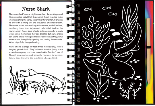 Sharks Scratch and Sketch Book