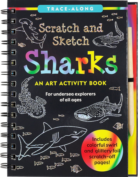 Sharks Scratch and Sketch Book