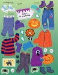 Usborne Sticker Dolly Dressing Halloween Party Book