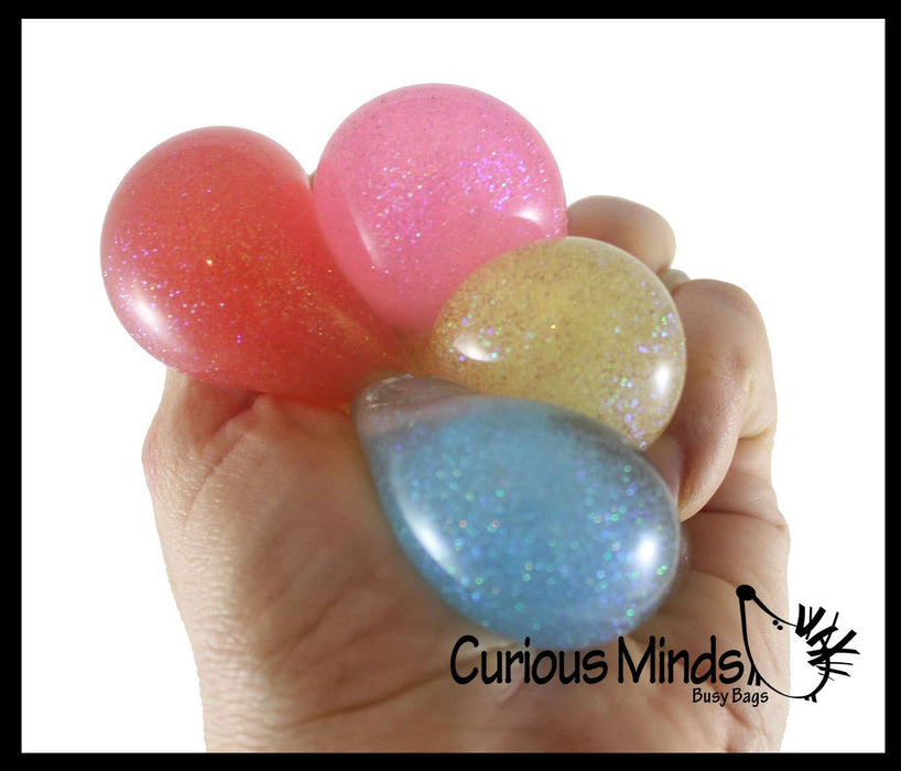 Single Small 1.5" Glitter Stress Ball