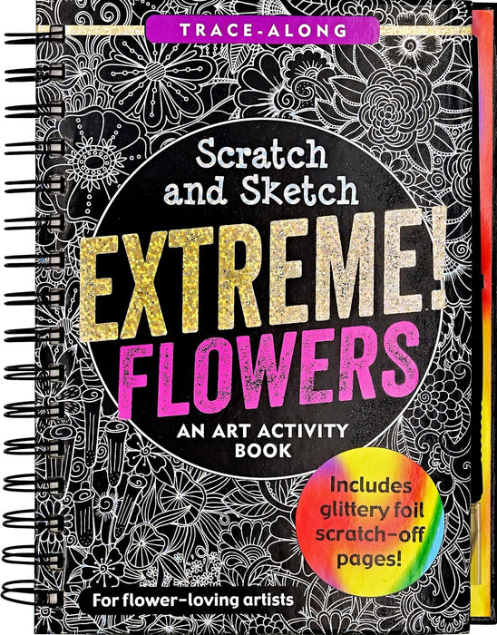 Peter Pauper Press Scratch & Sketch Extreme Flowers Activity Book