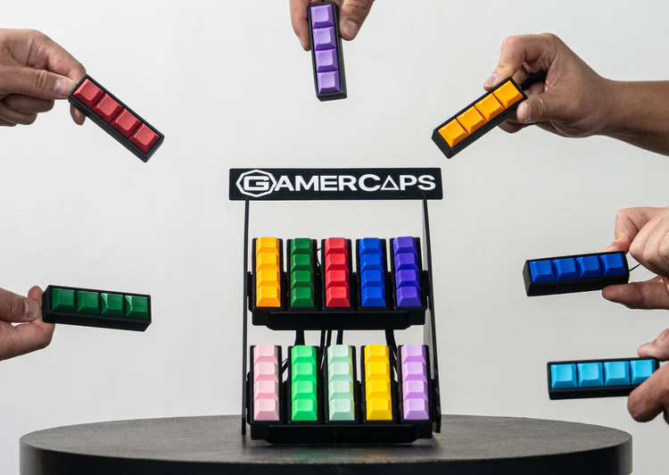 Four Button Fidget Gamer Keychain