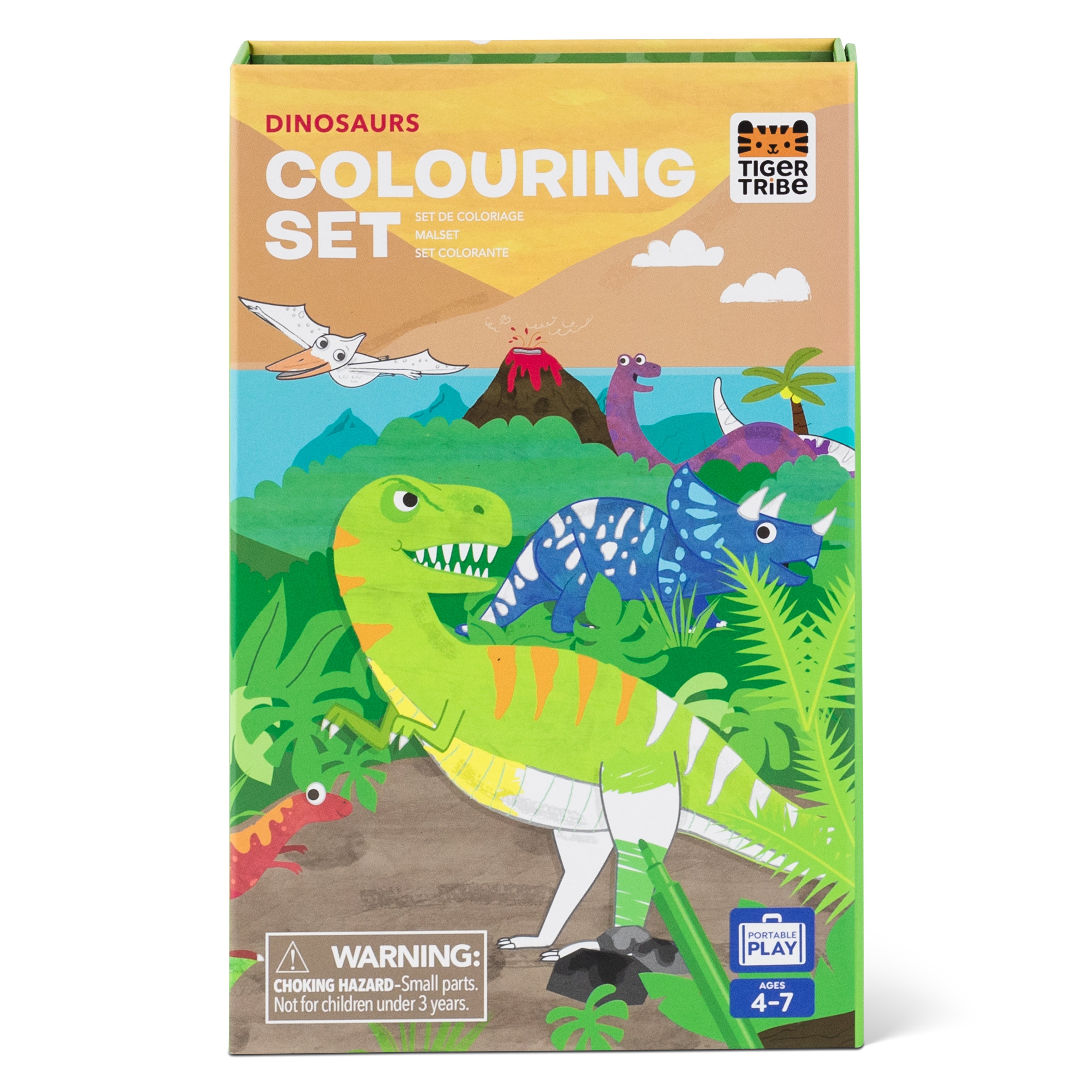 Tiger Tribe Dinosaur Colouring Set Activity Kit