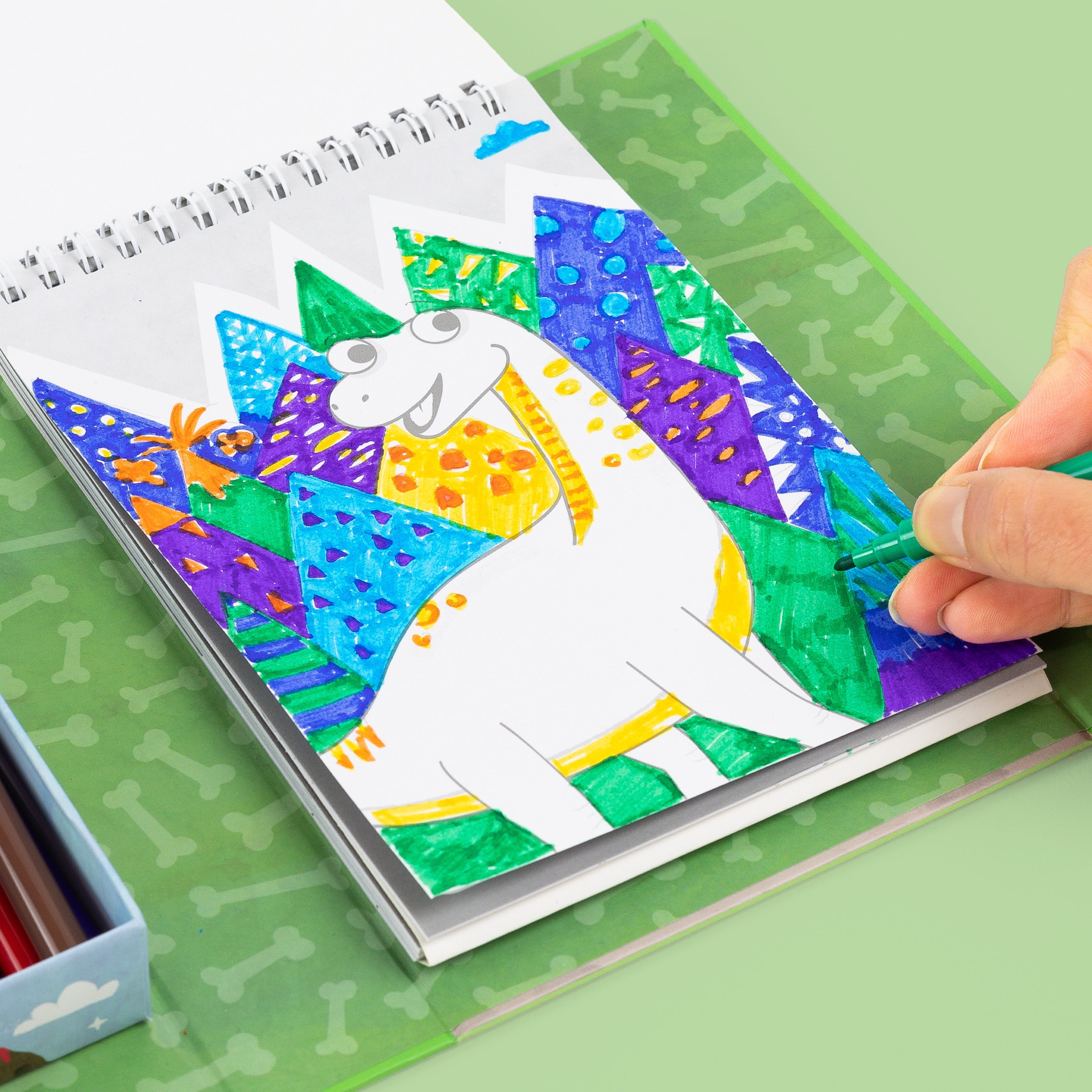 Tiger Tribe Dinosaur Colouring Set Activity Kit
