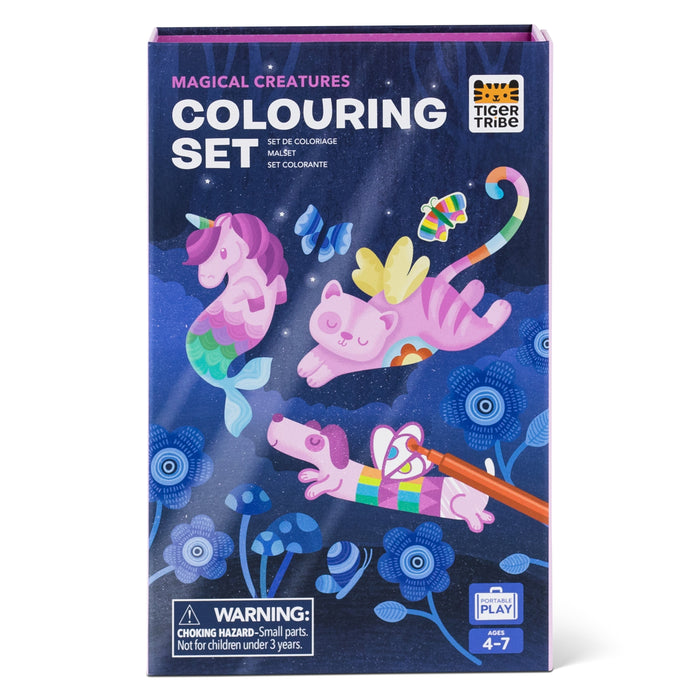 Tiger Tribe Magical Creatures Colouring Set With Markers and Stickers