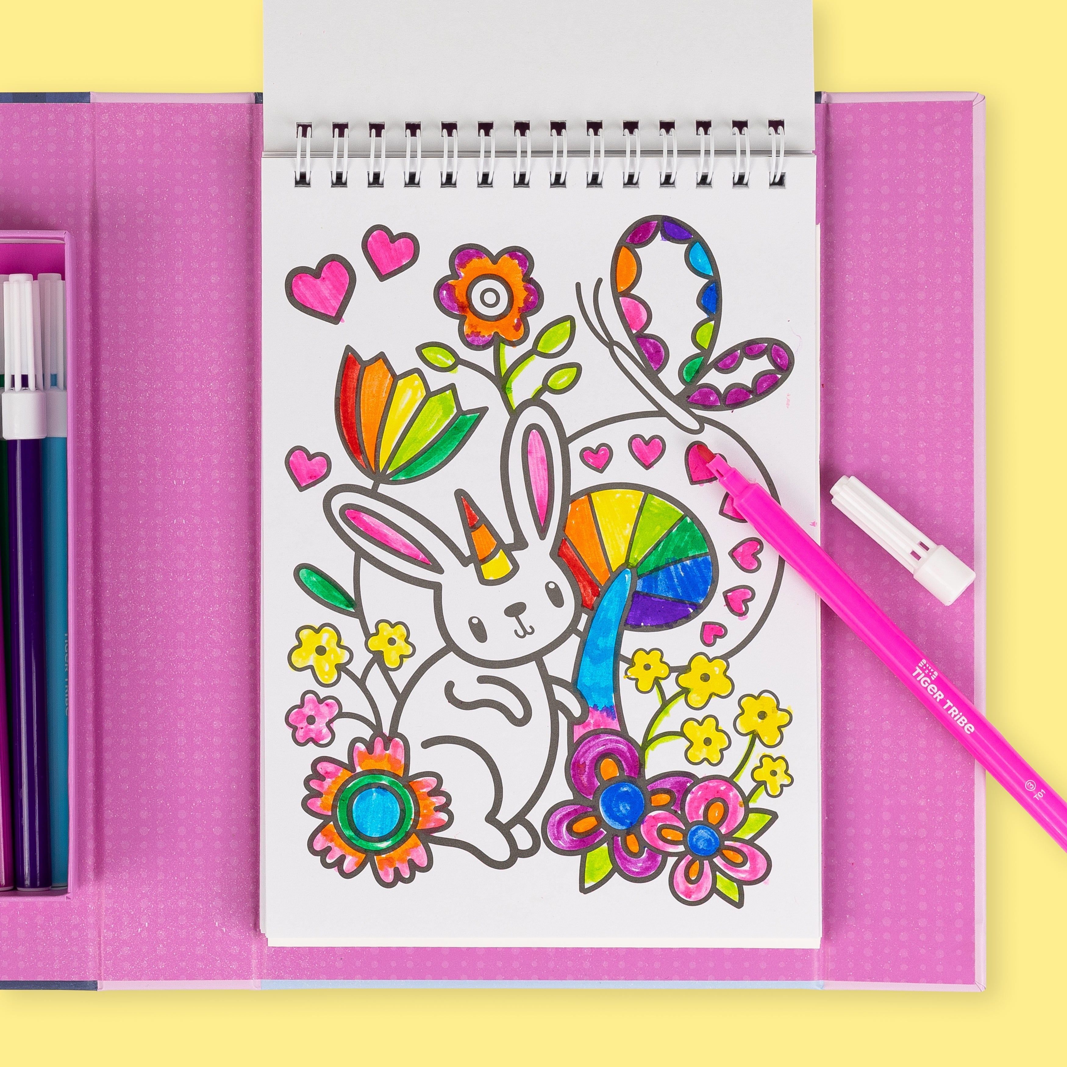 Tiger Tribe Magical Creatures Colouring Set With Markers and Stickers
