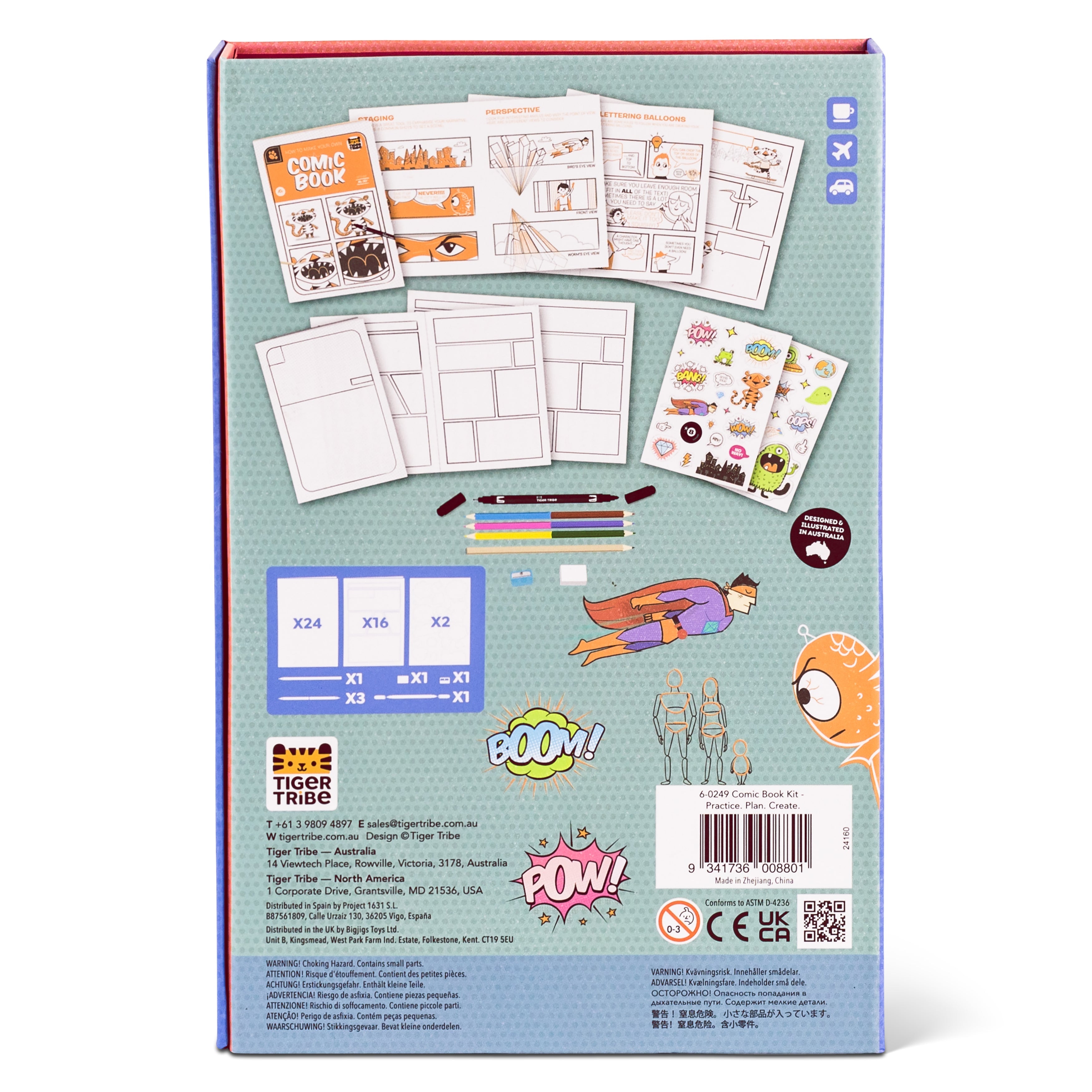 Tiger Tribe Comic Book Creation Kit: Practice, Plan, Create