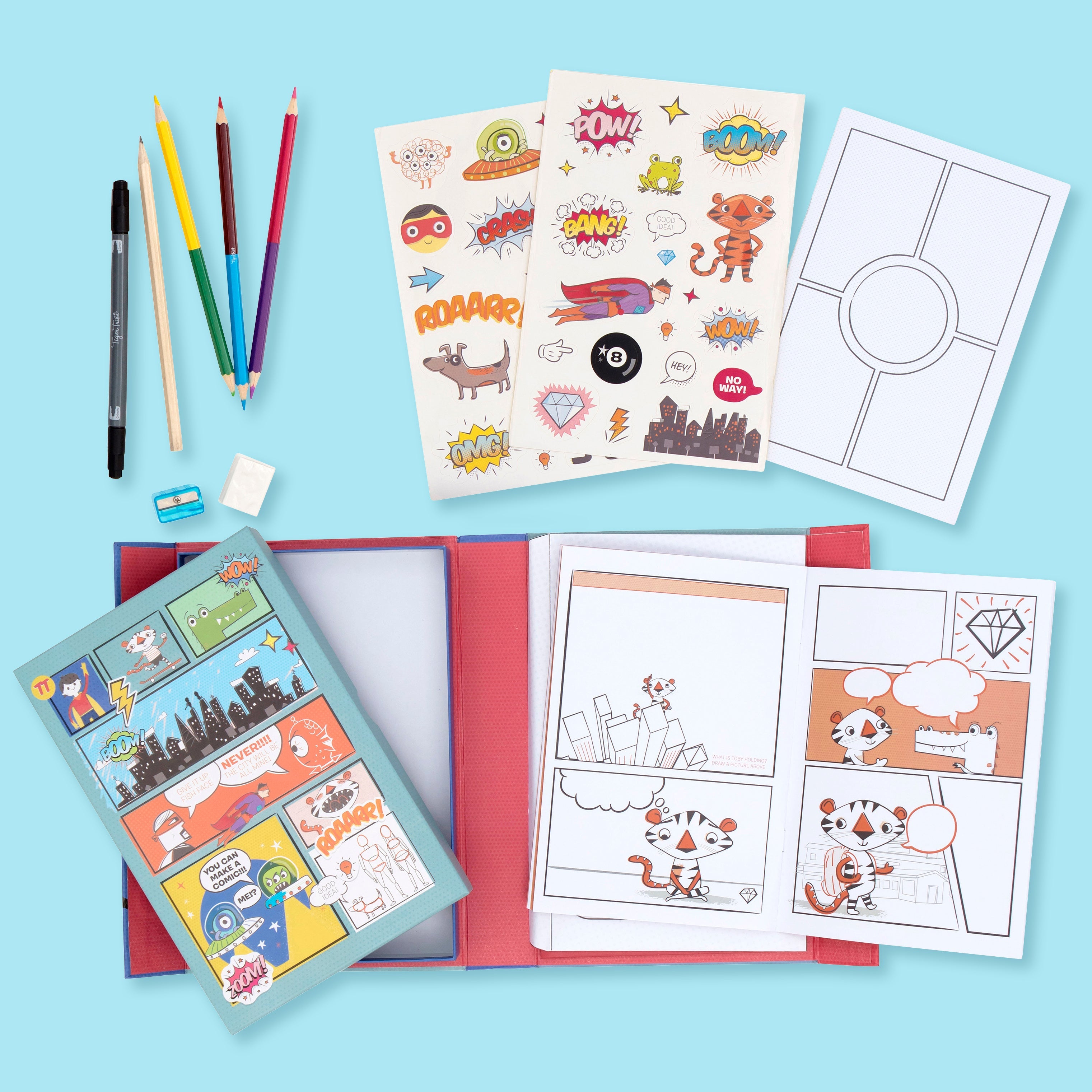 Tiger Tribe Comic Book Creation Kit: Practice, Plan, Create