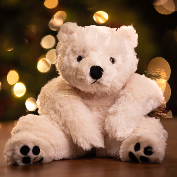 Antonio Baby Polar Bear Plush Toy: Soft, Huggable 16-inch Stuffed Animal