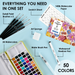 Premium Watercolor 50-Color Painting Set
