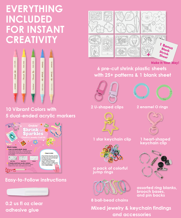 Grabie Bloom Post DIY Shrink Art Craft Kit